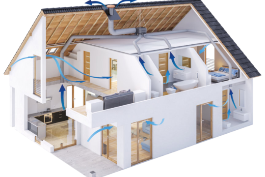 Energy savings with controlled ventilation systems: Passive Houses
